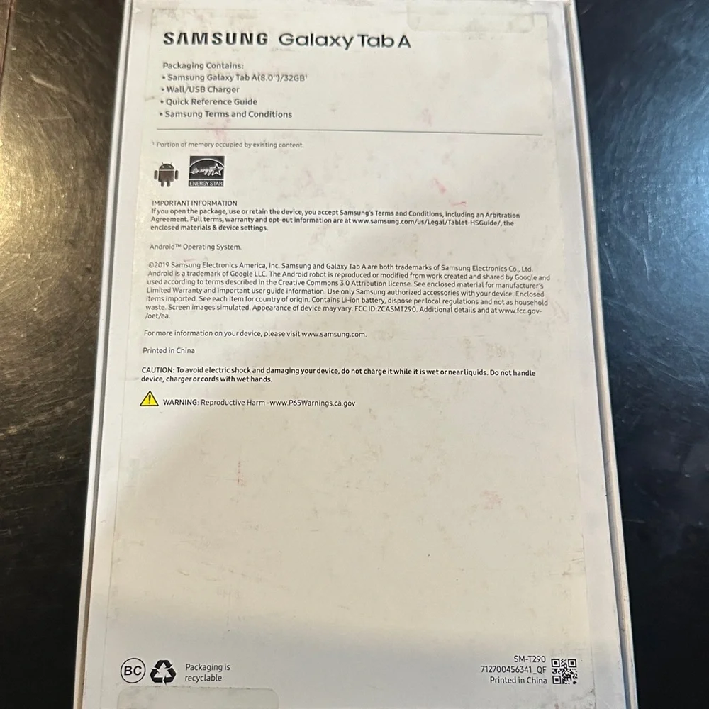 Samsung Galaxy Tab A - Silver and Black